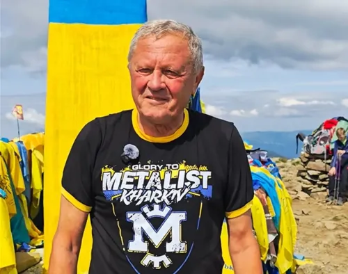 75-year-old Myron Markevych climbed Hoverla