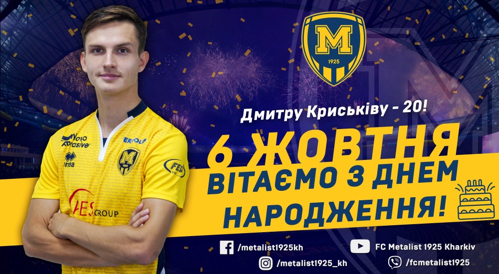 Дмитру Криськіву - 20!