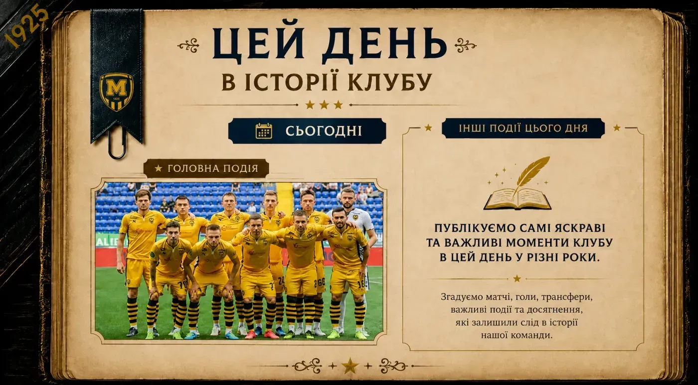 Цей день в історії клубу – 15 серпня